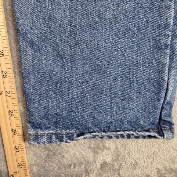 LL Bean Jeans Womens 10 Blue Flannel Lined Double L Relaxed Fit High Rise Denim - Picture 10 of 10